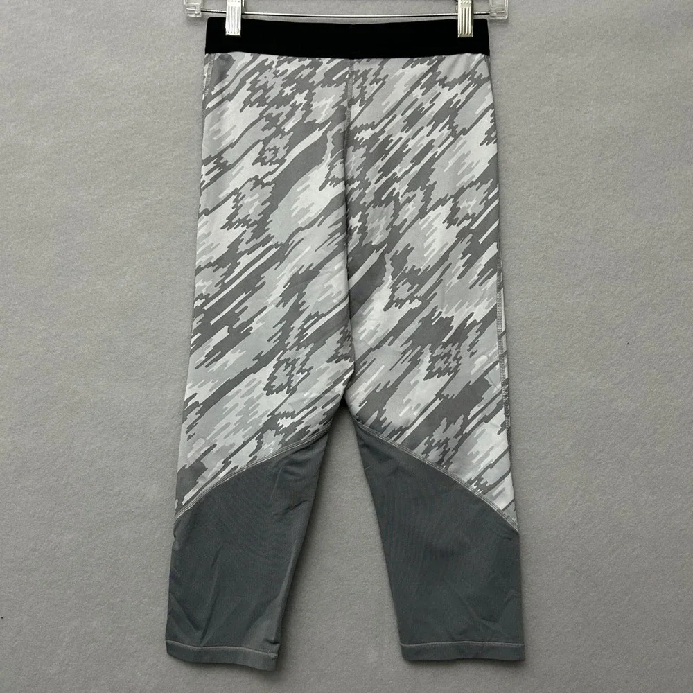 Nike Pro Dri-FIT Leggings Girls XL Grey Camo Cropped 805850-043
